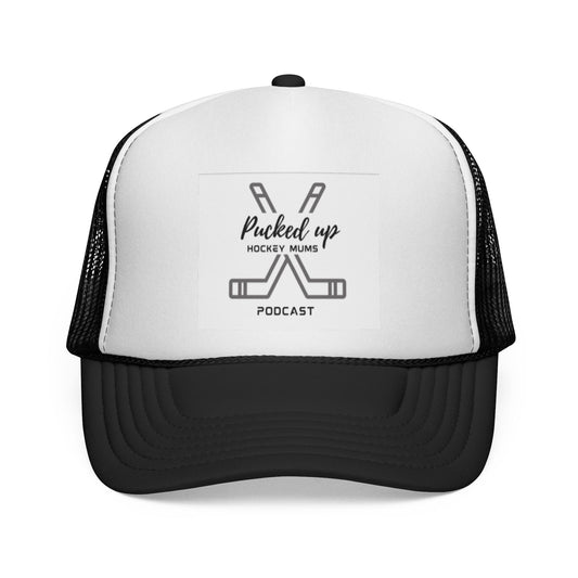 Hockey Podcast Trucker Cap, Sports Hat, Gift for Hockey Moms, Adjustable Cap, Fun Team Merchandise, Pucked Up Podcast Gear