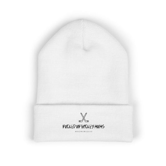 Classic Embroidered Cuffed Beanie - Perfect for Hockey Moms, Winter Wear, Gifts, Fashion Beanie, Warm Accessory