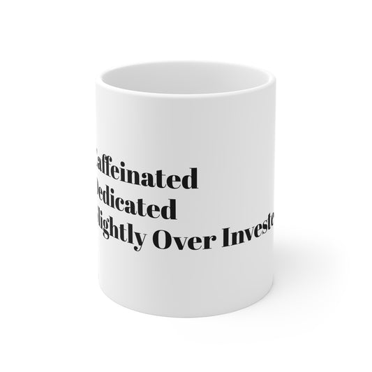Caffeinated Ceramic Mug, Perfect Coffee Cup for Work, Gift for Coffee Lovers, Mug for Home or Office, Motivational Gift