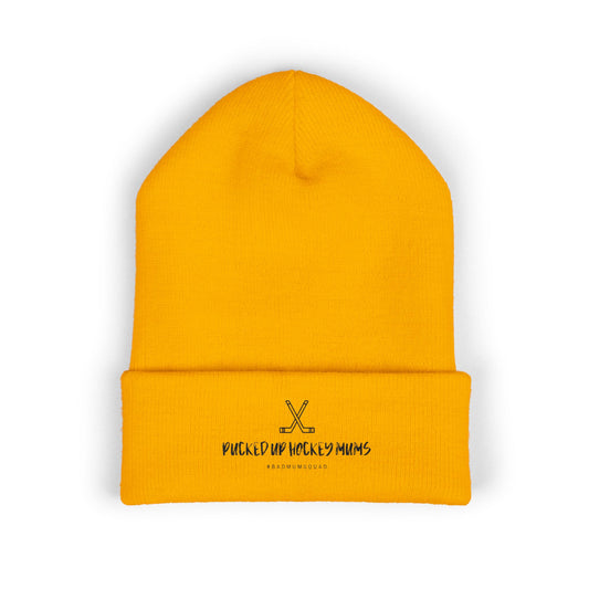 Classic Embroidered Cuffed Beanie - Perfect for Hockey Moms, Winter Wear, Gifts, Fashion Beanie, Warm Accessory